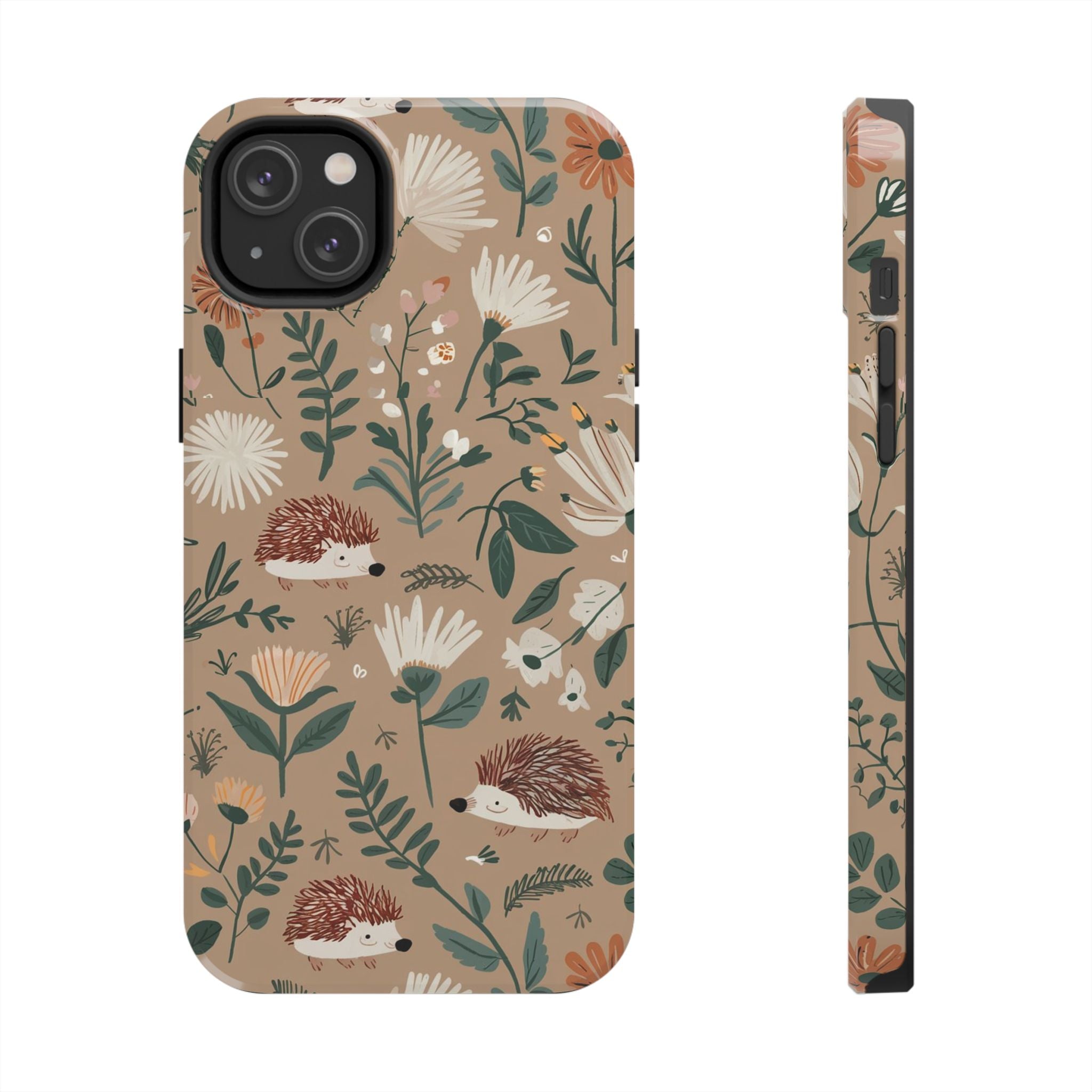 Hedehogs & Daisies - Tough Case for iPhone 14, 15, 16 - Spruced Roost