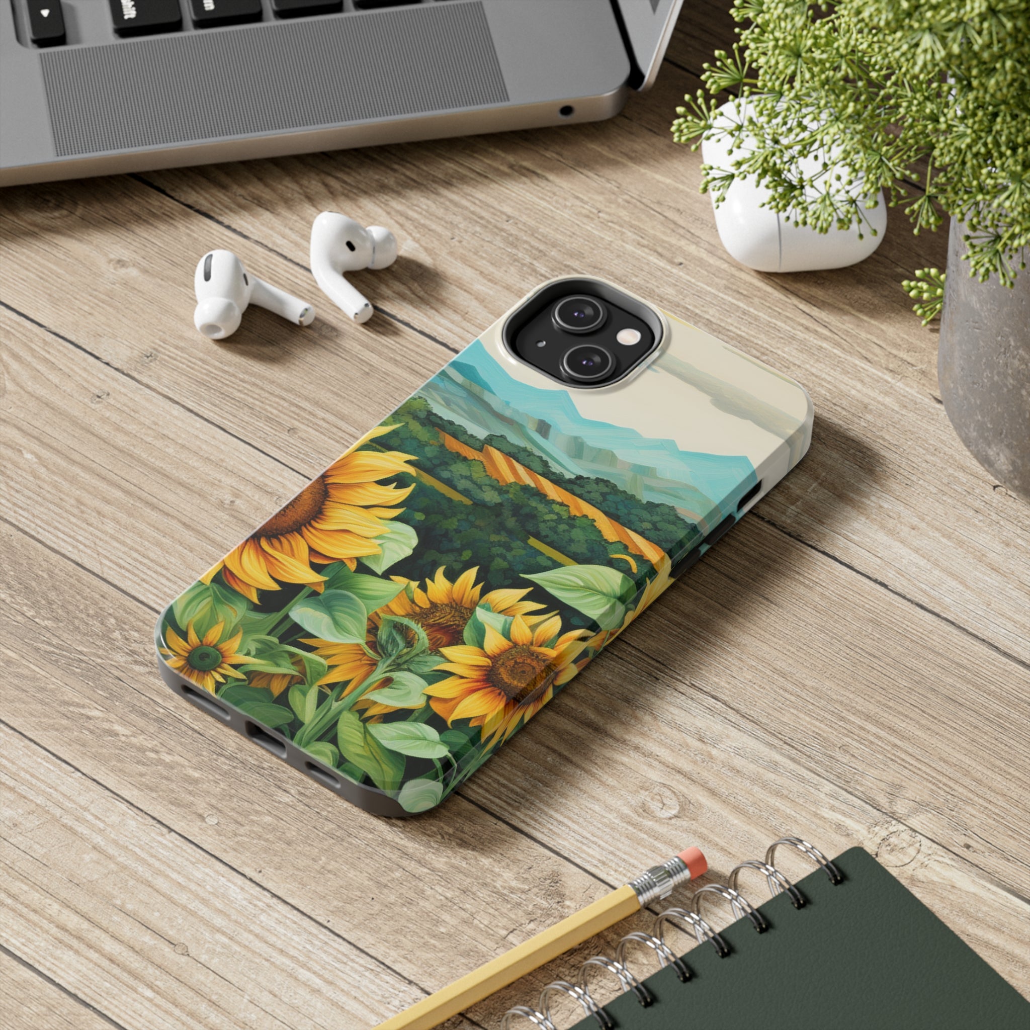 Mountain View Sunflowers  - Tough Phone Cases