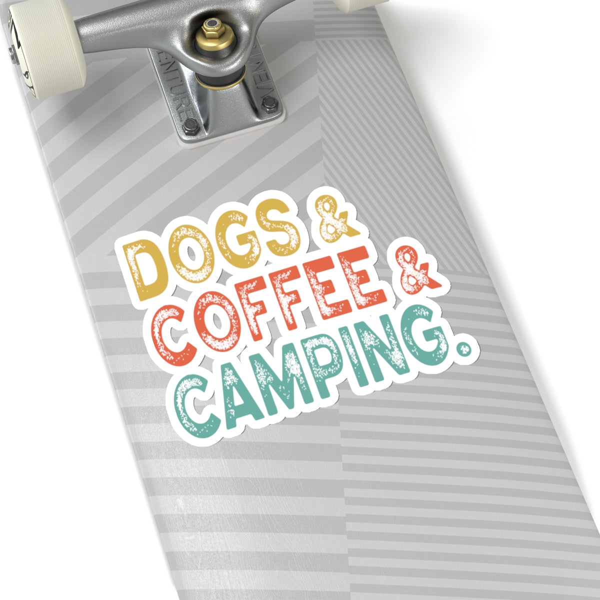 Dogs & Coffee & Camping.  Kiss-Cut Stickers