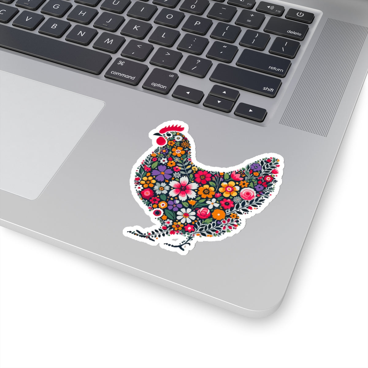 Floral Chicken Kiss-Cut Stickers