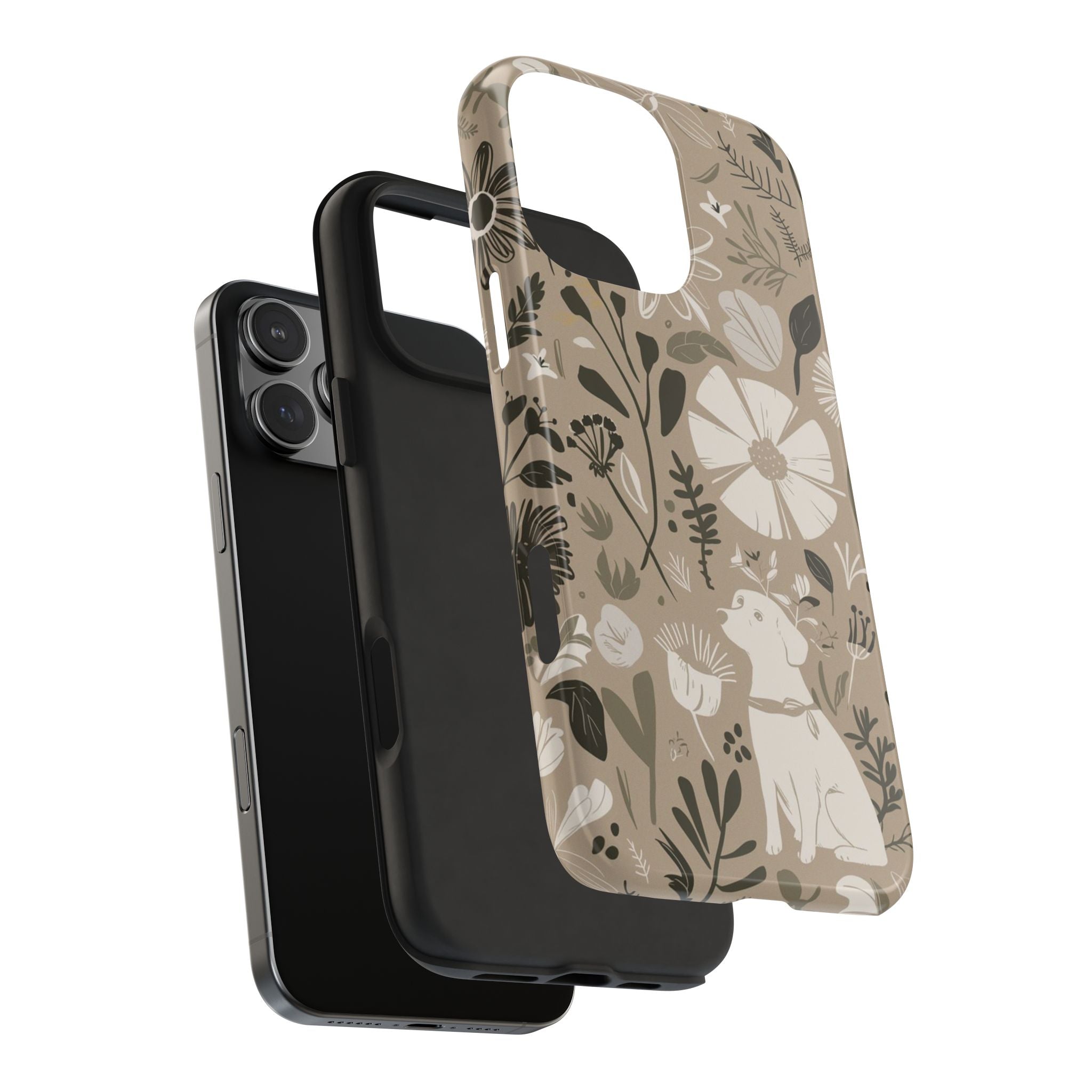 Natural Flower Dog - Tough Case for iPhone 14, 15, 16 - Spruced Roost