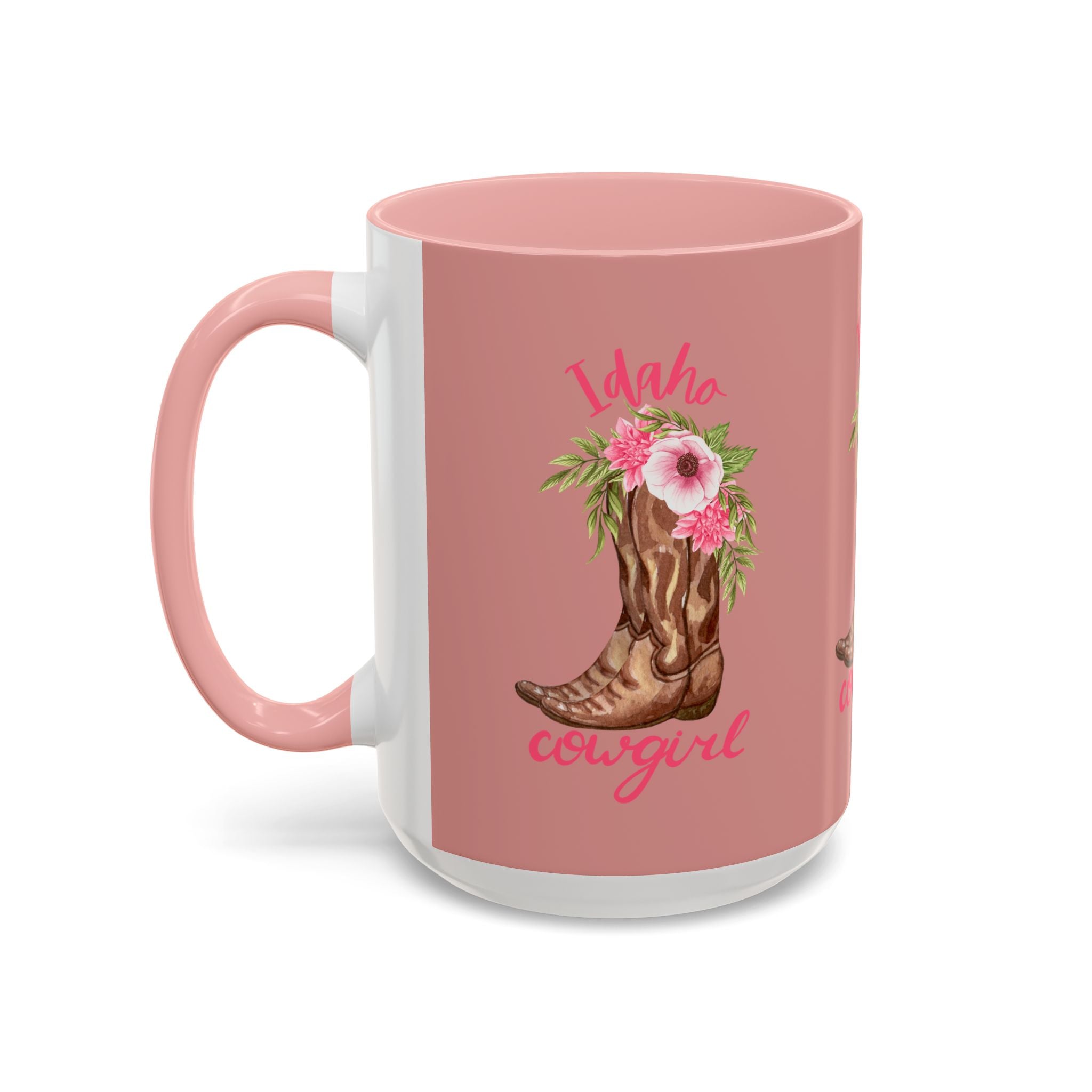 Idaho Cowgirl Accent Coffee Mug - Cute Floral Western Design for Cowgirls