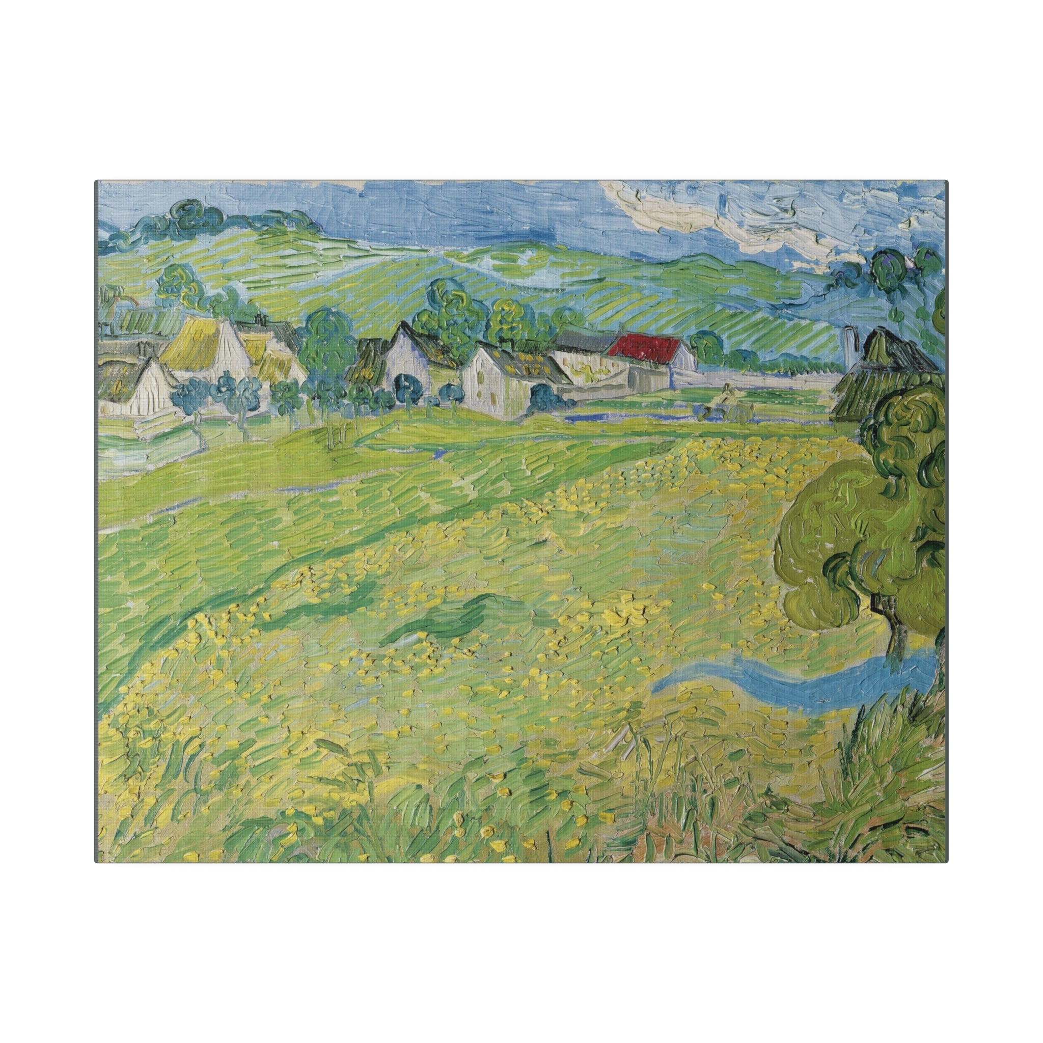 Les Vessenots à Auvers - Vincent van Gogh - Matte Canvas, Stretched, 0.75" - Spruced Roost