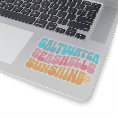 Saltwater Seashells Sunshine Kiss-Cut Stickers