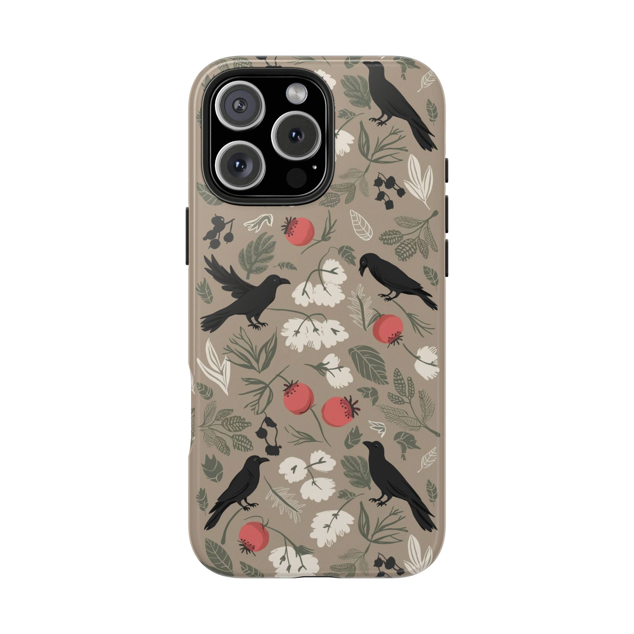 Black Crows Berries - Tough Case for iPhone 14, 15, 16