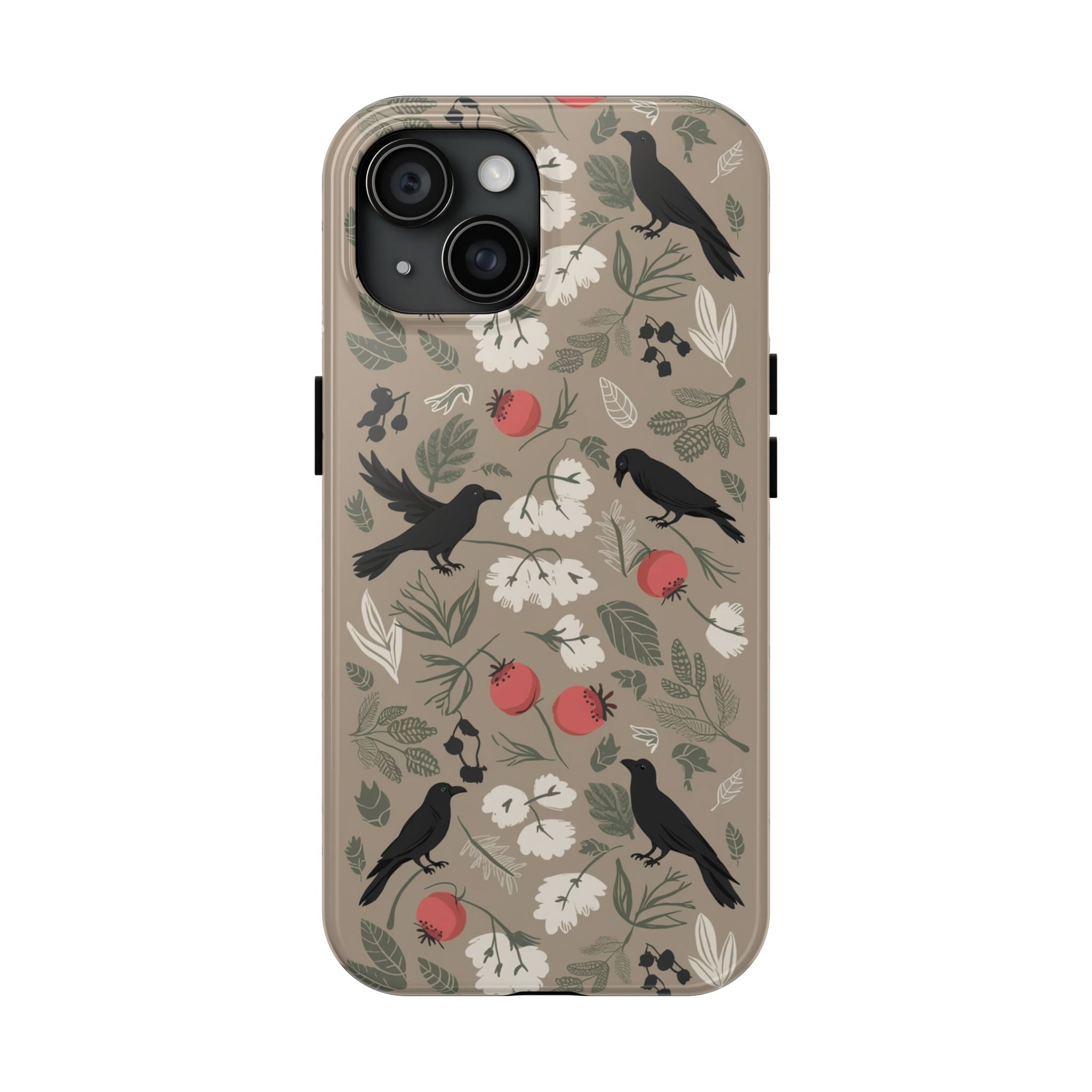 Black Crows Berries - Tough Case for iPhone 14, 15, 16