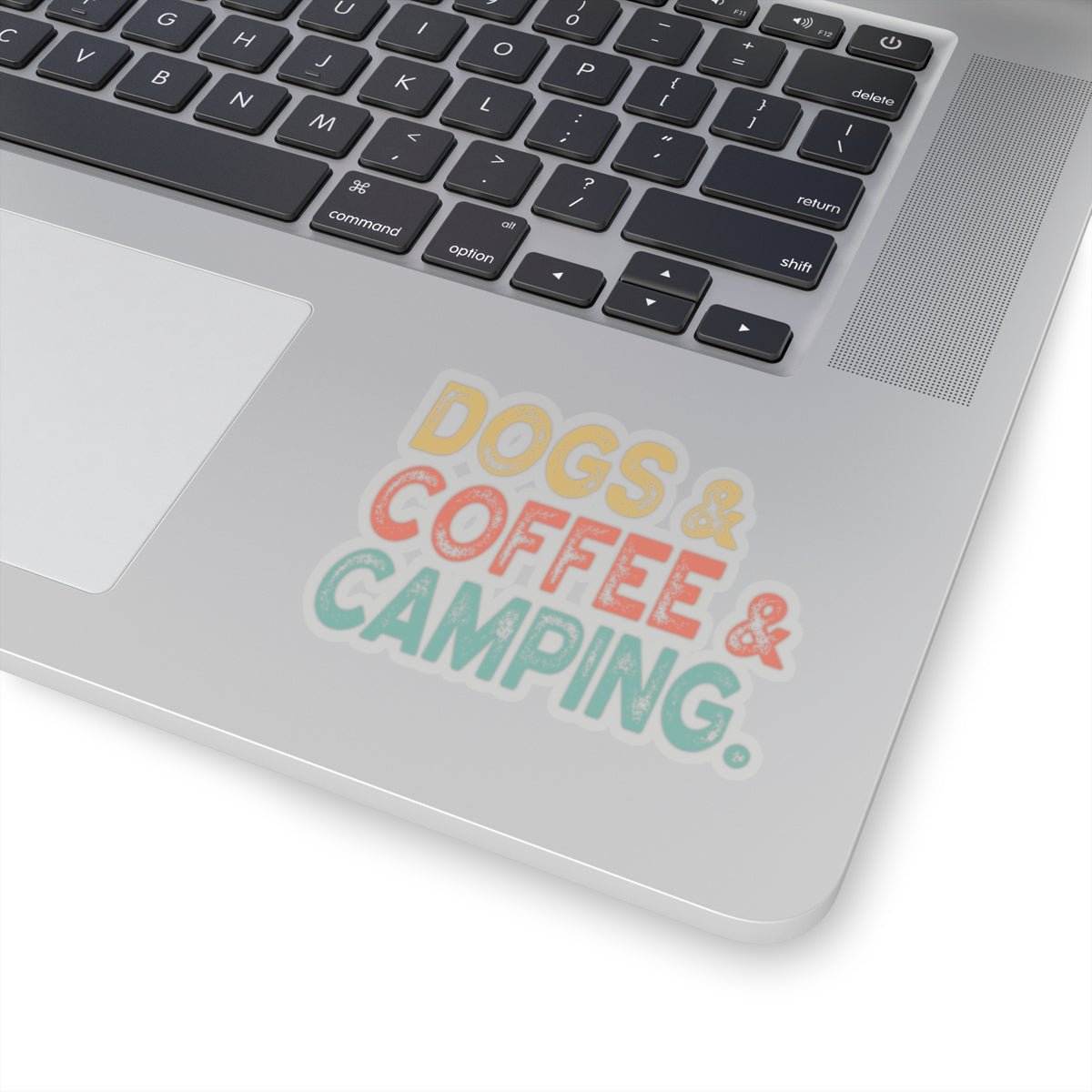 Dogs & Coffee & Camping.  Kiss-Cut Stickers