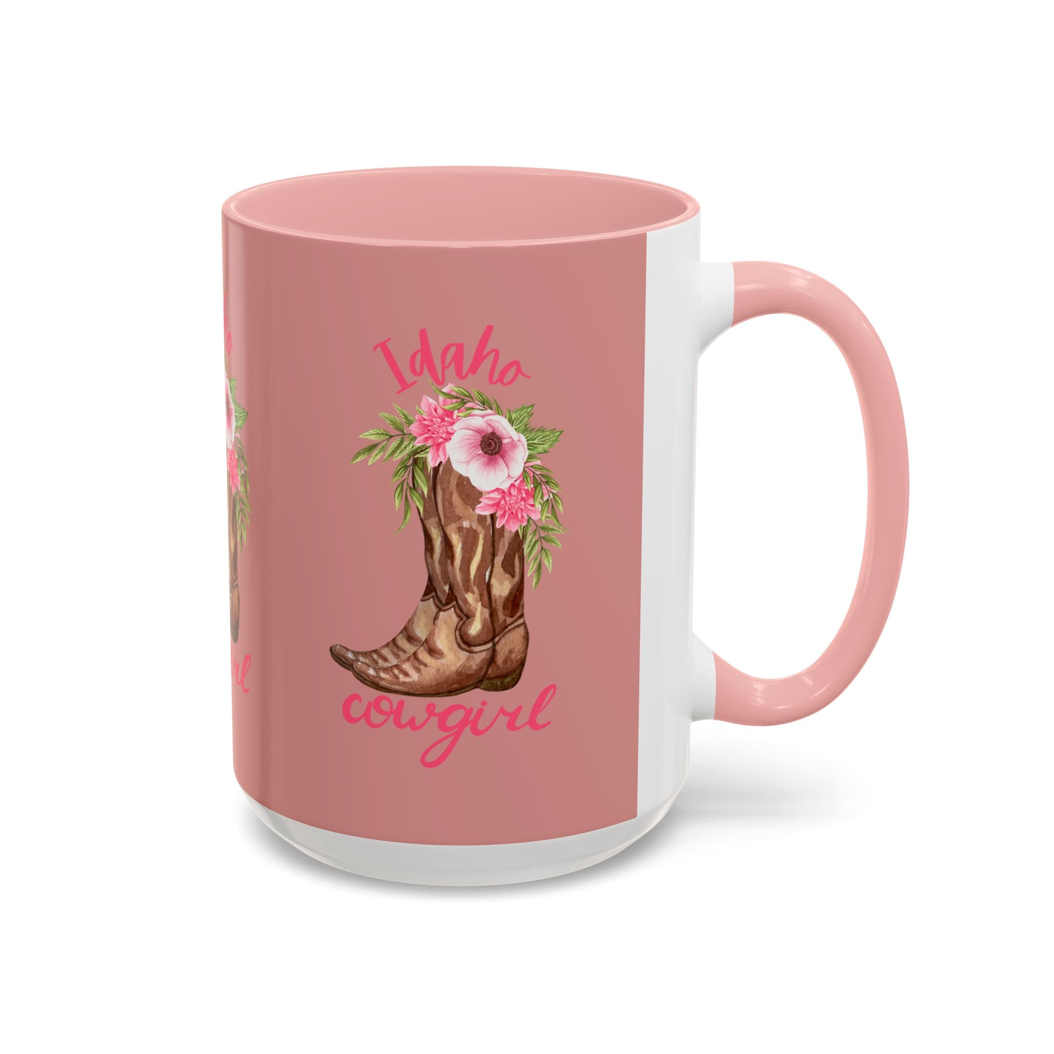 Idaho Cowgirl Accent Coffee Mug - Cute Floral Western Design for Cowgirls