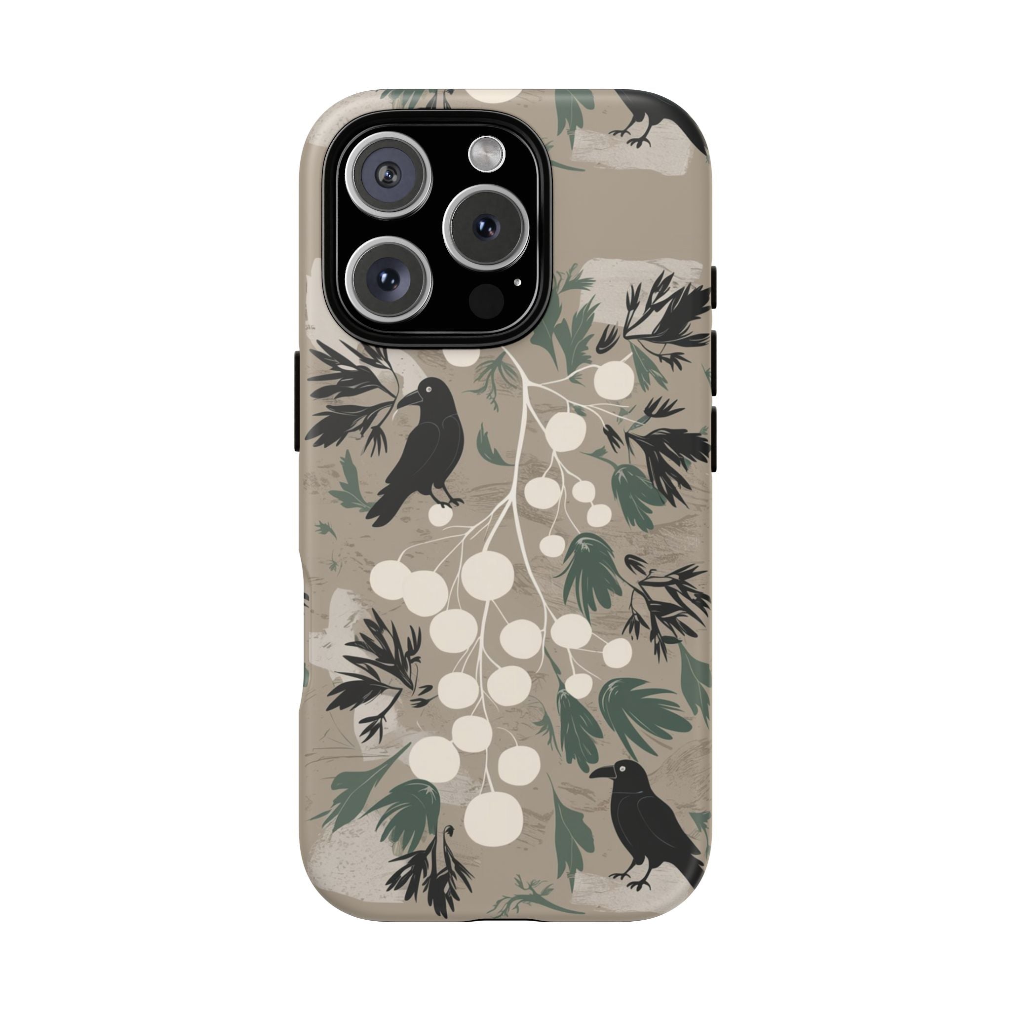 Crows and Berries - Tough Case for iPhone 14, 15, 16 - Spruced Roost