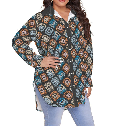 Medallion Women's Shirt (Plus Size) AOP