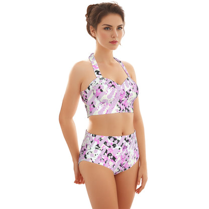 Confetti Women's Swimsuit Set With Halter