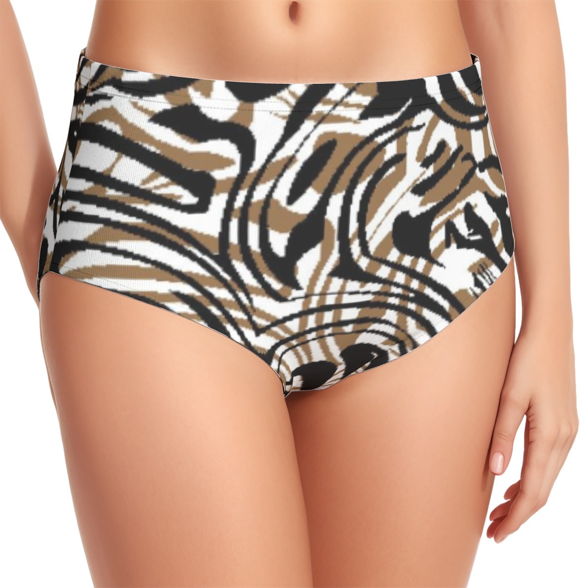 Leopard II Women's Swimsuit Set With Halter