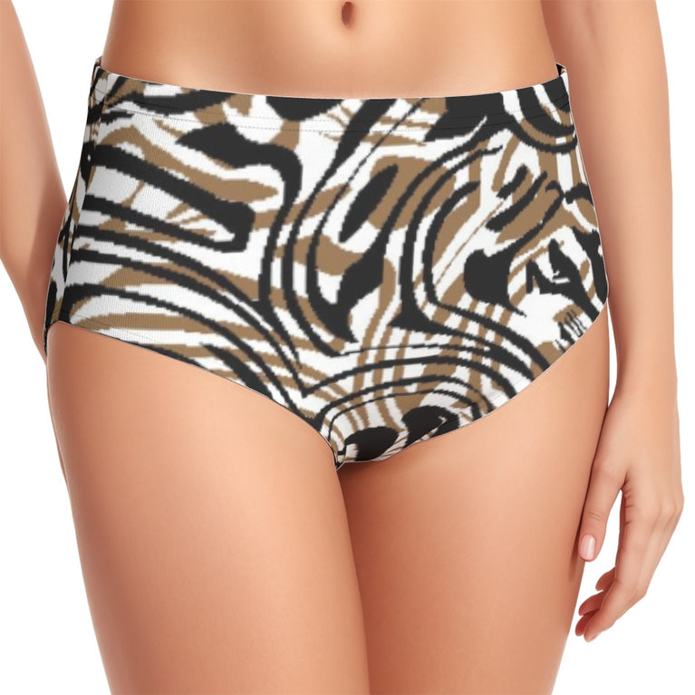 All-Over Print Women's Ruffled Vest Bikini Swimsuit