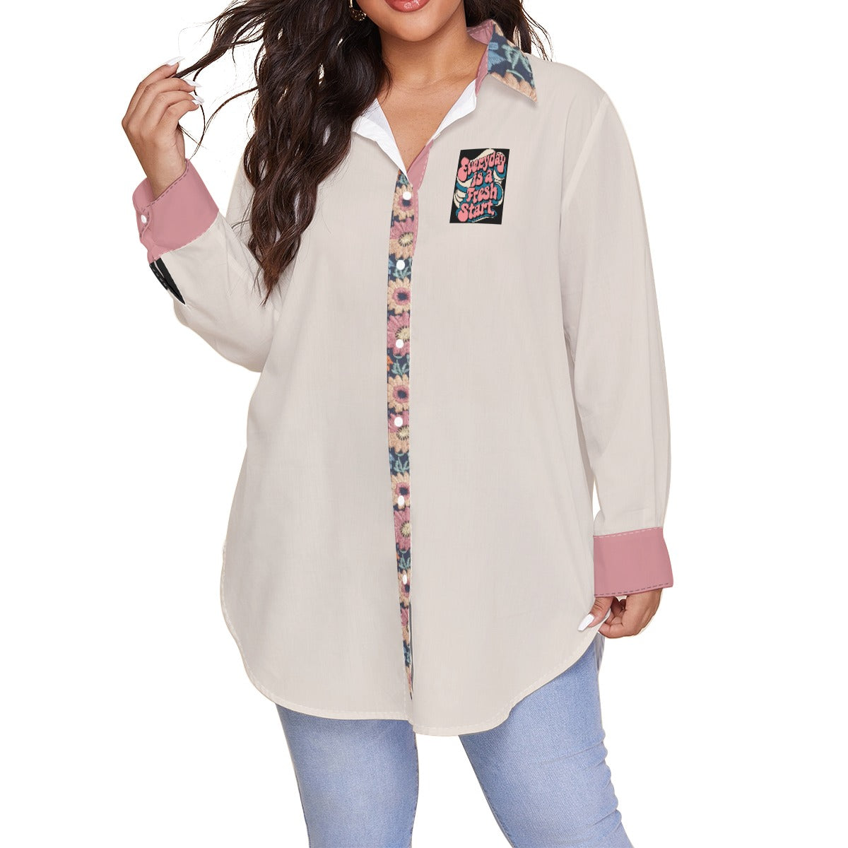 Everyday is a Fresh start Women's Shirt (Plus Size) AOP