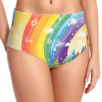 The Colors Rainbow Women's Swimsuit Set With Halter