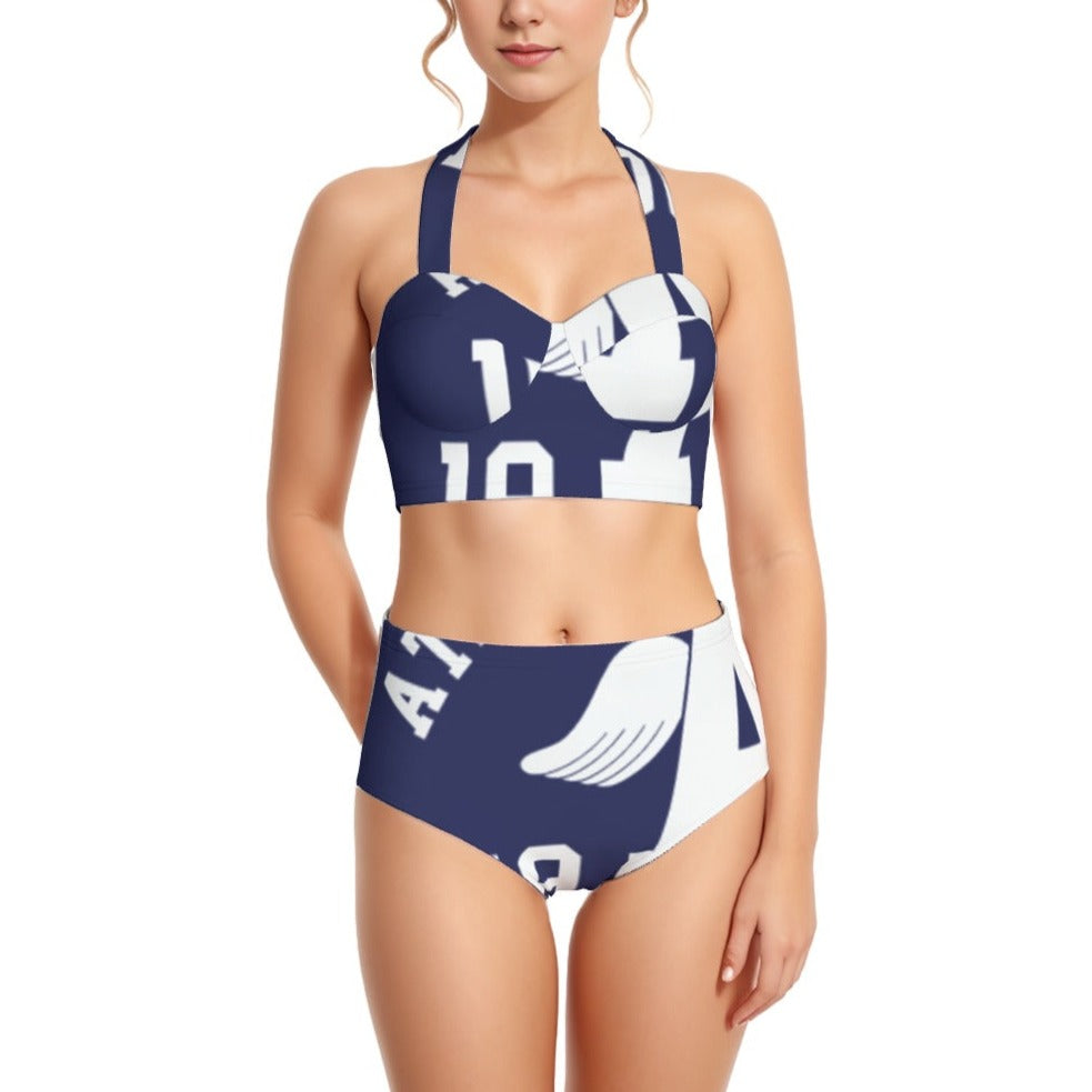 Nautical Ways Women's Swimsuit Set With Halter