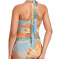 Venus of the Sea - AOP Women's Swimsuit Set With Halter