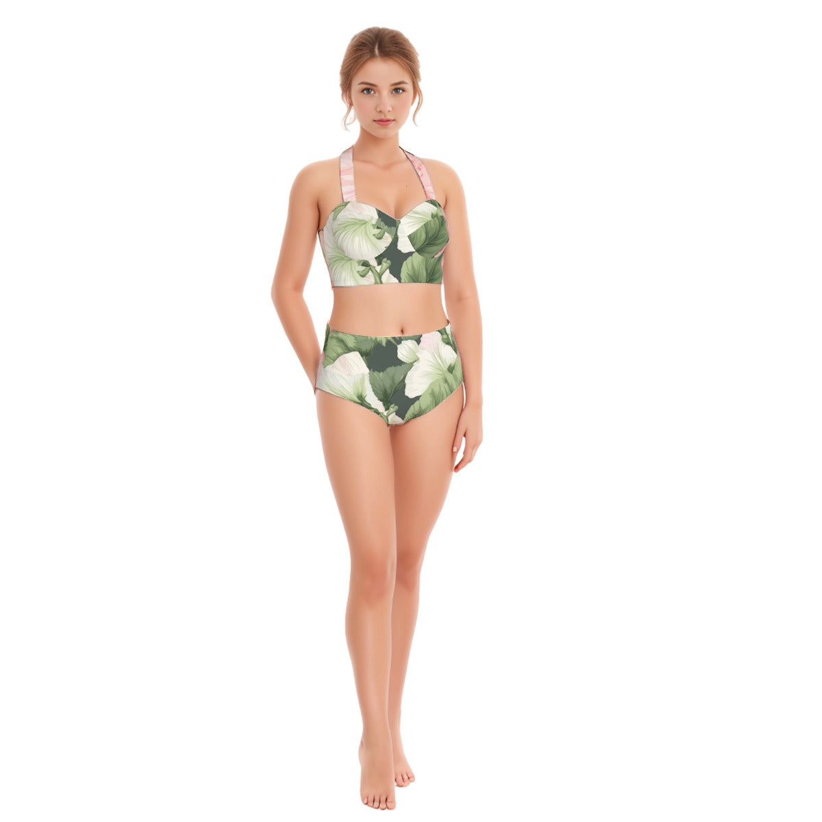 Lush Goddess Women's Swimsuit Set With Halter