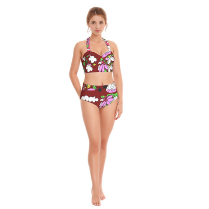 Perfect Day Women's Swimsuit Set With Halter