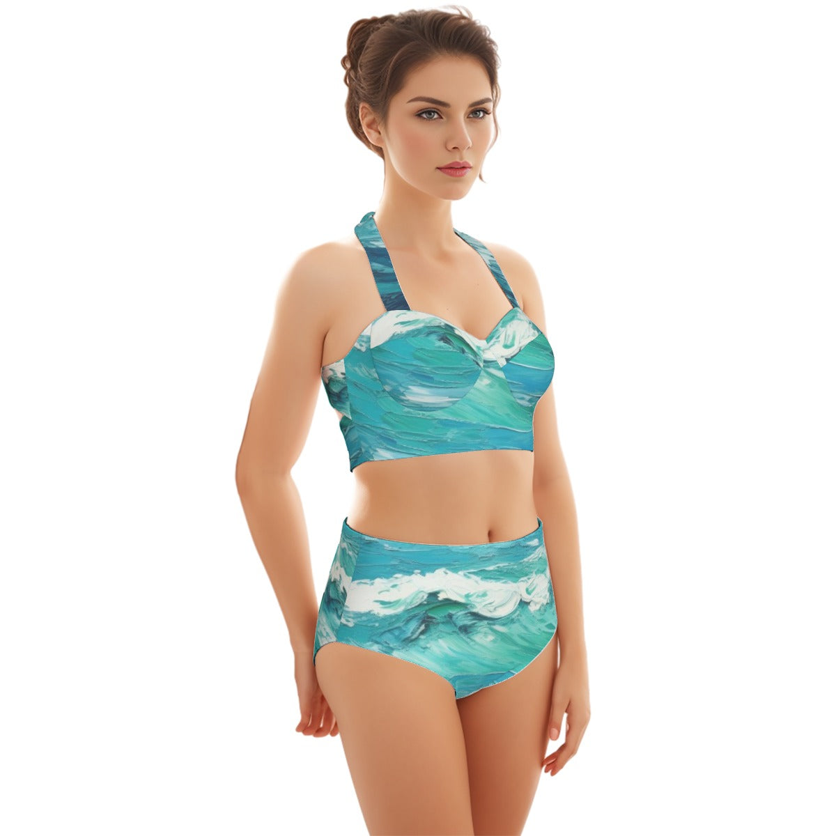 The Mar Women's Swimsuit Set With Halter