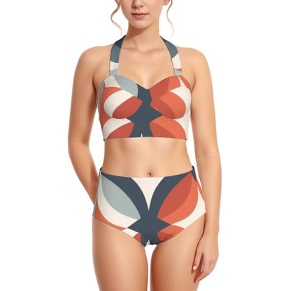 Tuscon Time Women's Swimsuit Set With Halter