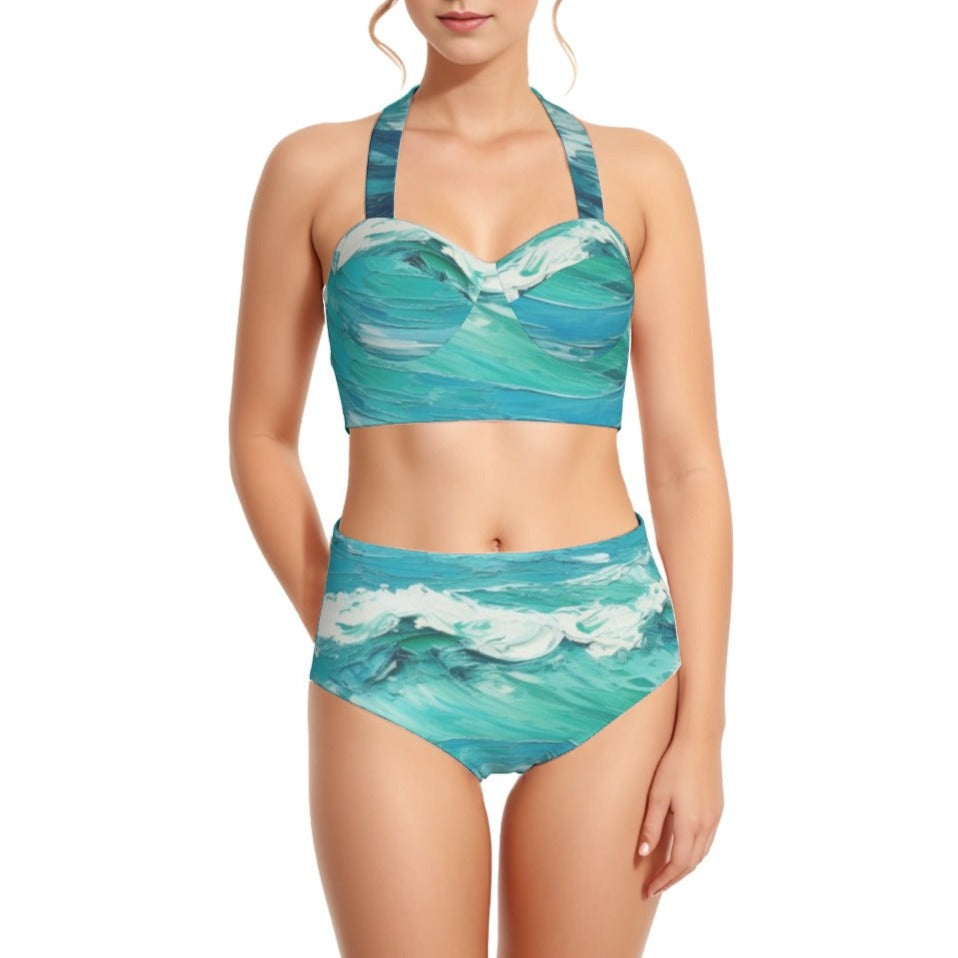 The Mar Women's Swimsuit Set With Halter