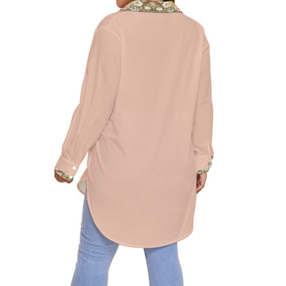 Blush Women's Shirt  (Plus Size) AOP