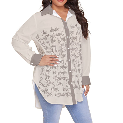 Love Story Women's Shirt (Plus Size) AOP