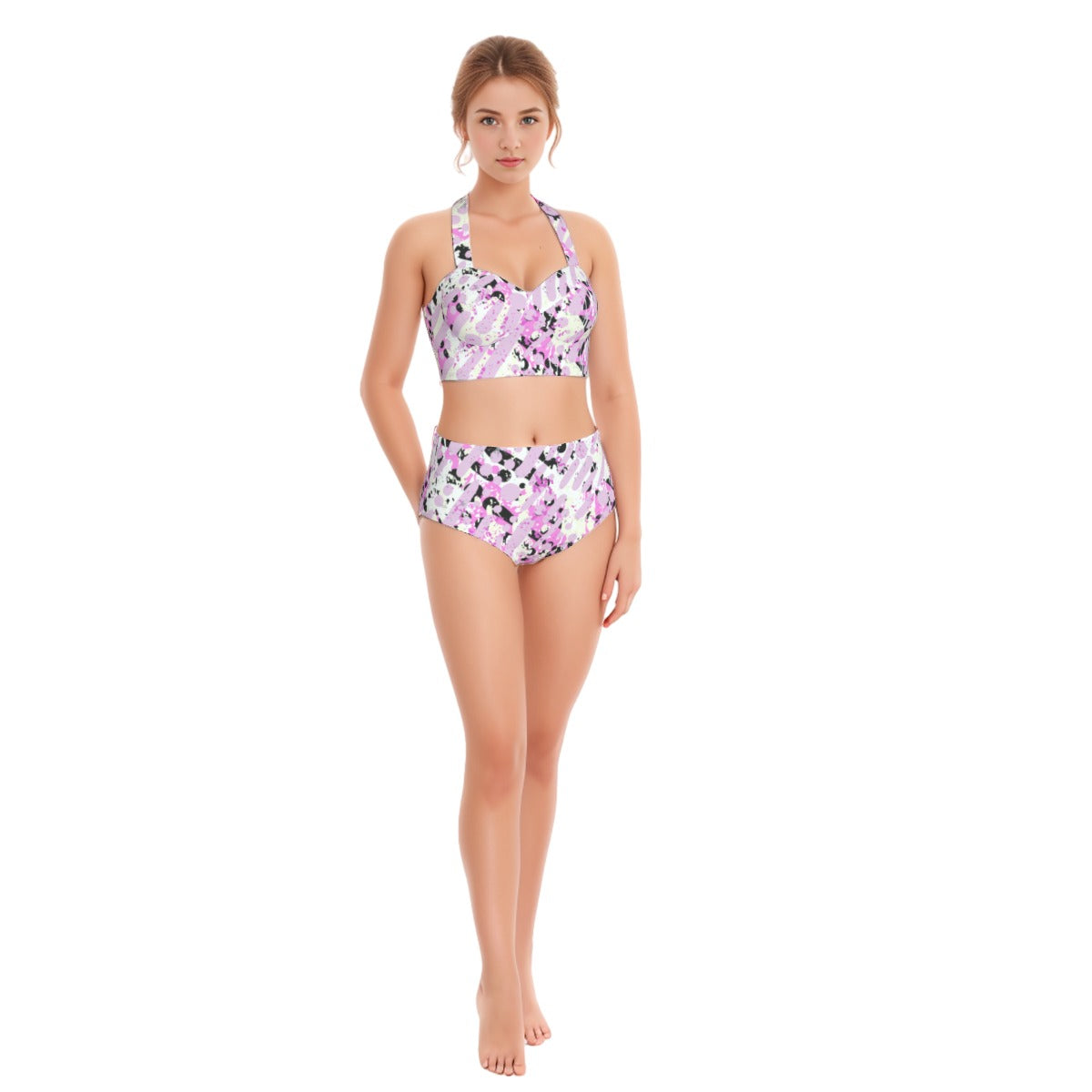 Confetti Women's Swimsuit Set With Halter