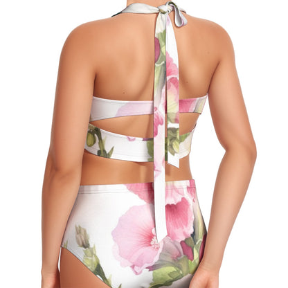 Morning Glory Women's Swimsuit Set With Halter