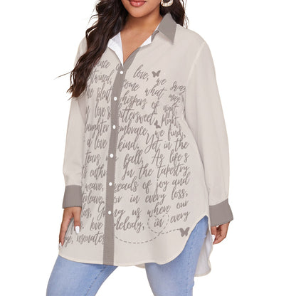 Love Story Women's Shirt (Plus Size) AOP