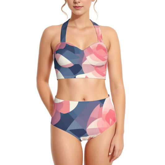 Melbourne Beach Women's Swimsuit Set With Halter