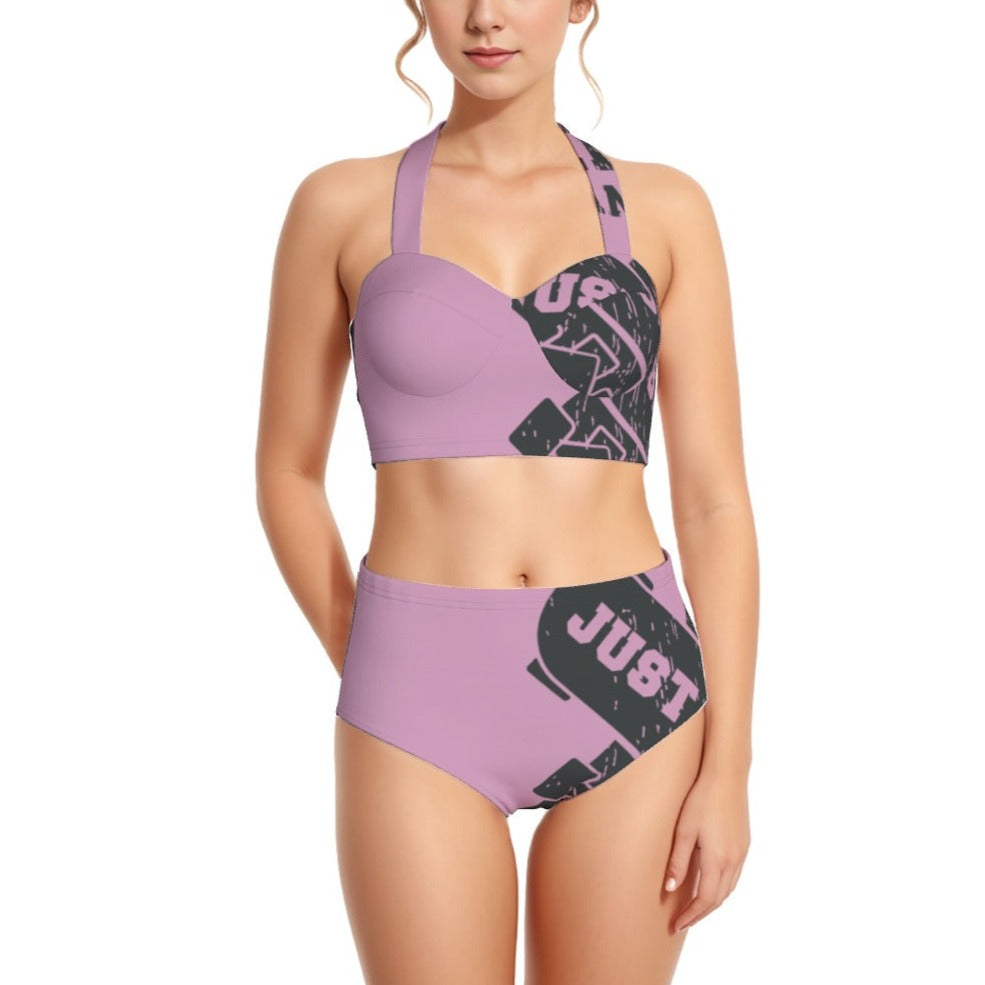 Just Balance Women's Swimsuit Set With Halter