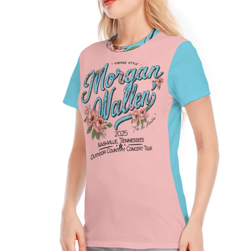Morgan Wallen Women's Round Neck T-Shirt | 190GSM Cotton