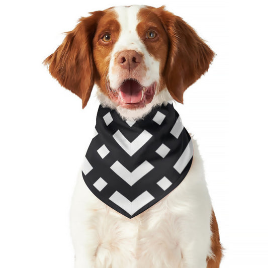 Chevron Black Pet's Scarf