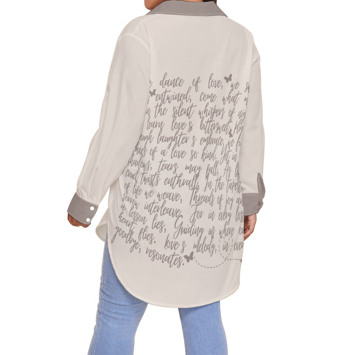 Love Story Women's Shirt (Plus Size) AOP