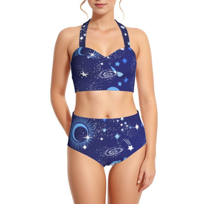 Celestial Women's Swimsuit Set With Halter