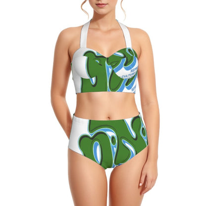 Cultured Rep Women's Swimsuit Set With Halter