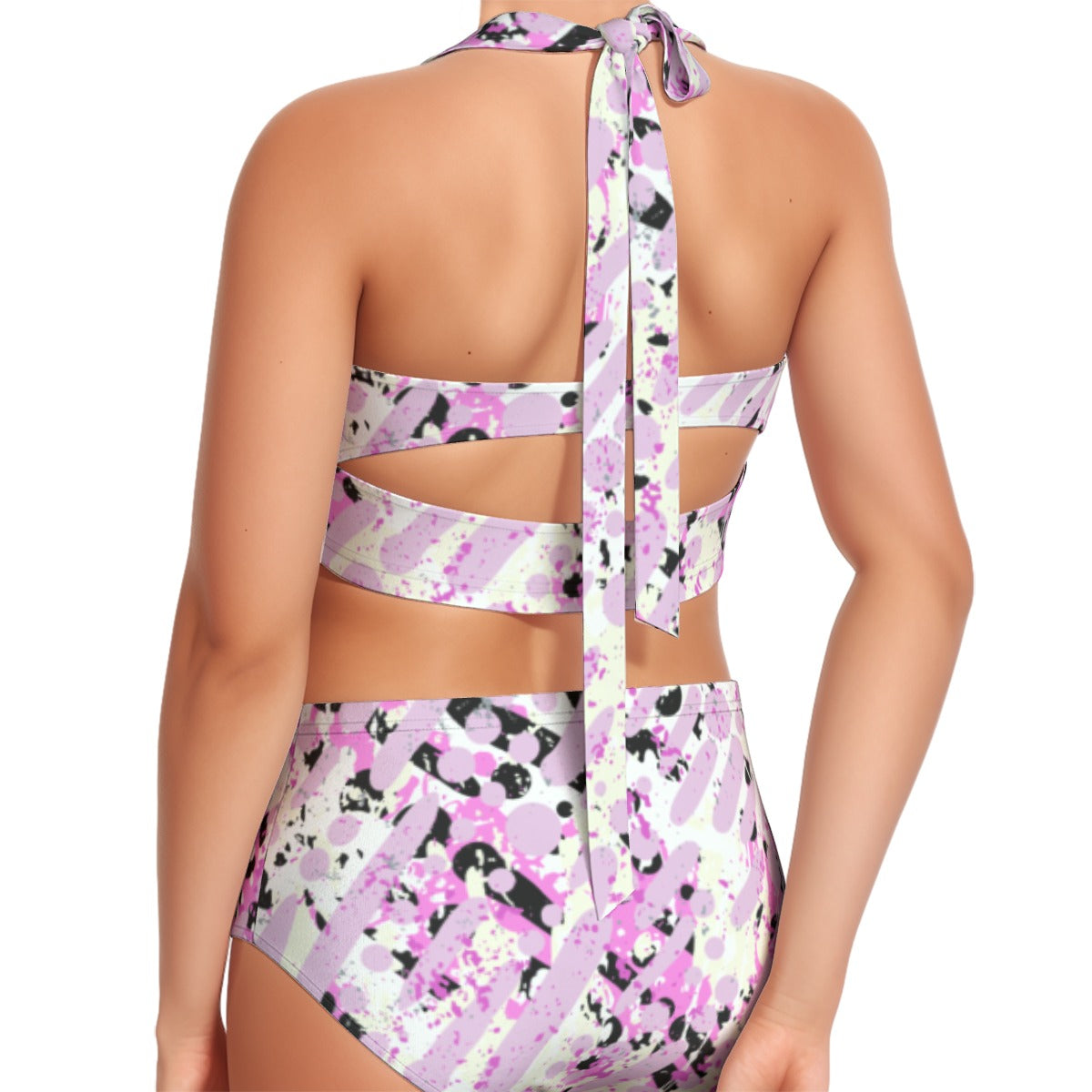 Confetti Women's Swimsuit Set With Halter