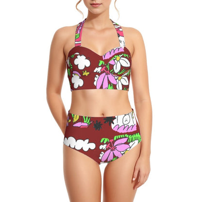 Perfect Day Women's Swimsuit Set With Halter