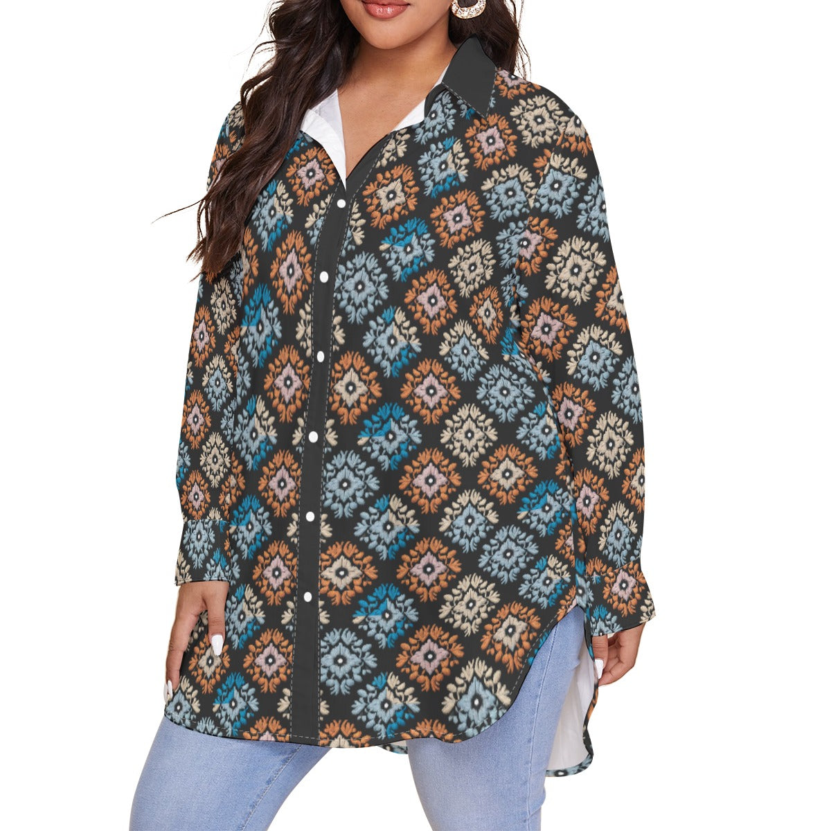 Medallion Women's Shirt (Plus Size) AOP