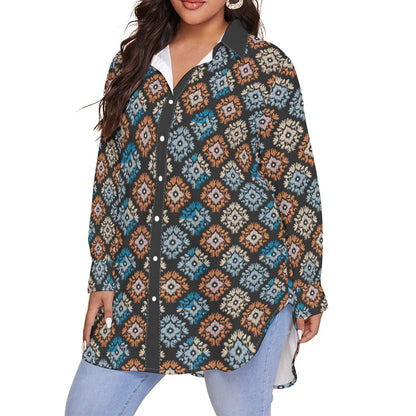 Medallion Women's Shirt (Plus Size) AOP