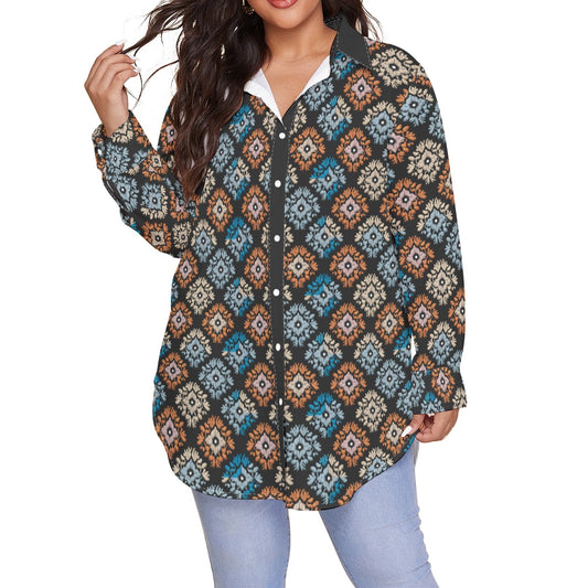 Medallion Women's Shirt (Plus Size) AOP