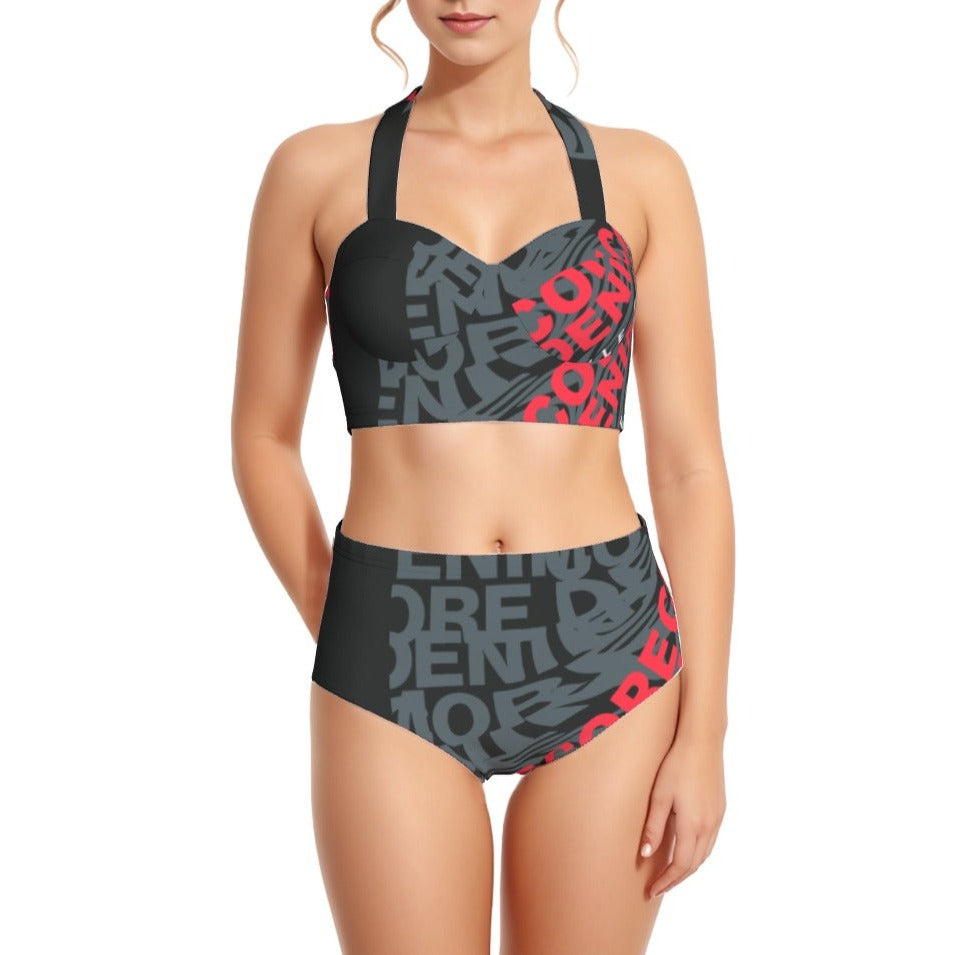 Going Places Women's Swimsuit Set With Halter