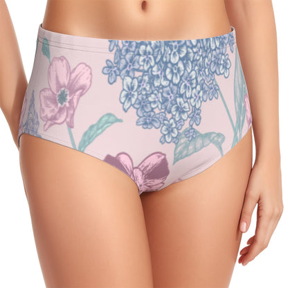 Hydrangea Women's Swimsuit Set With Halter