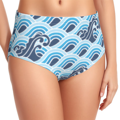 Wave Flow Women's Swimsuit Set With Halter