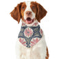 Pink Gray Medallion Pet's Scarf