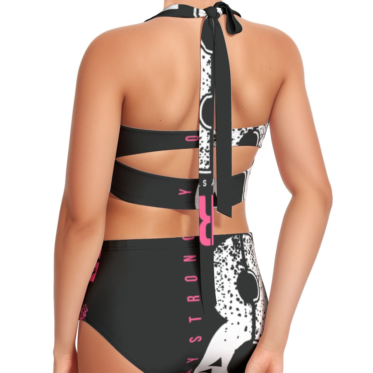 88 Black Women's Swimsuit Set With Halter