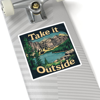 Take It Outside Outdoorsy Kiss-Cut Stickers