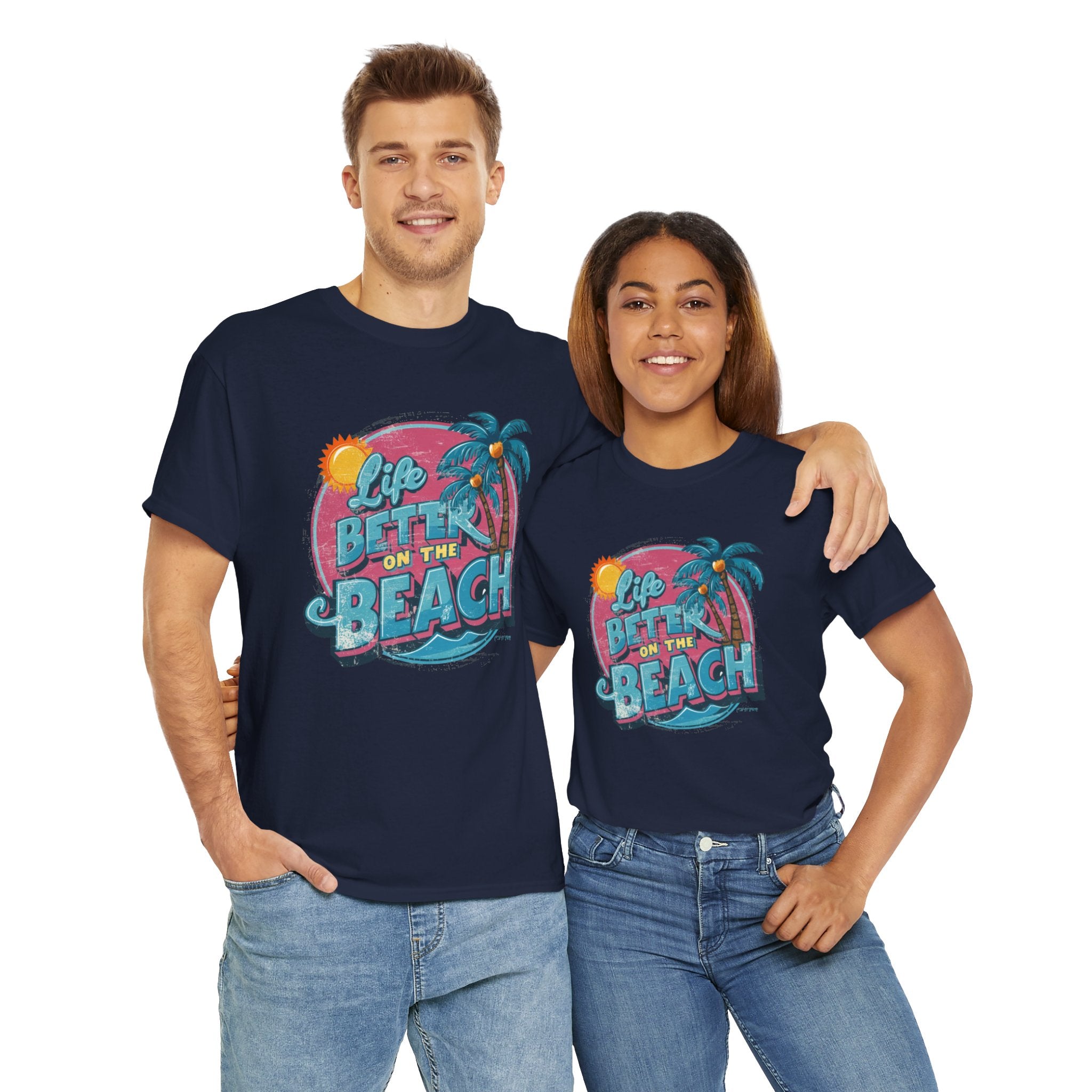 Life is Better at the Beach - Unisex Heavy Cotton Tee - Spruced Roost